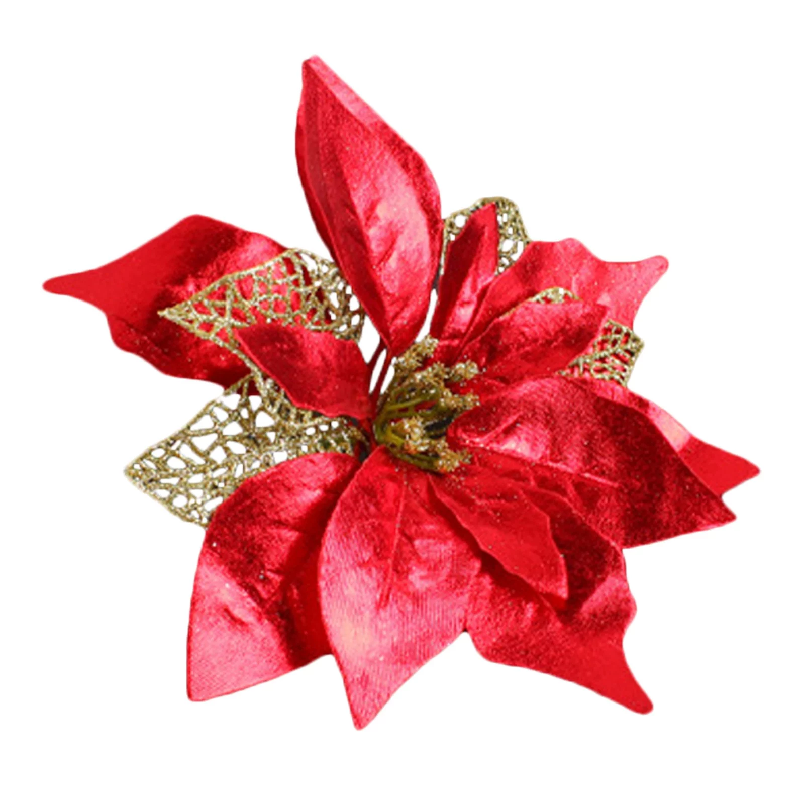 Christmas Artificial Flower Christmas Tree Ornaments Home Party Garland DIY Christmas Craft Ornaments Artificial Cemetery Flowers Pumpkin Picks Floral Artificial Flowers for Floor Vases Wisteria