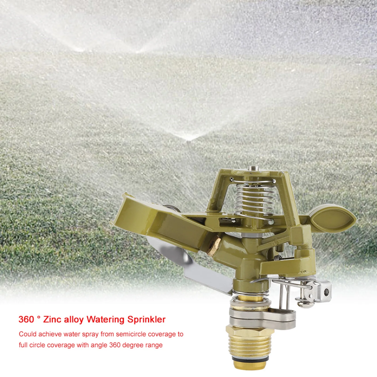 VIFERR Zinc Bird Sprinkler and Zinc Alloy Ground Insert Set, 360 ° Watering Sprinkler Sprayer for Lawn Garden Yard Arbor Bush