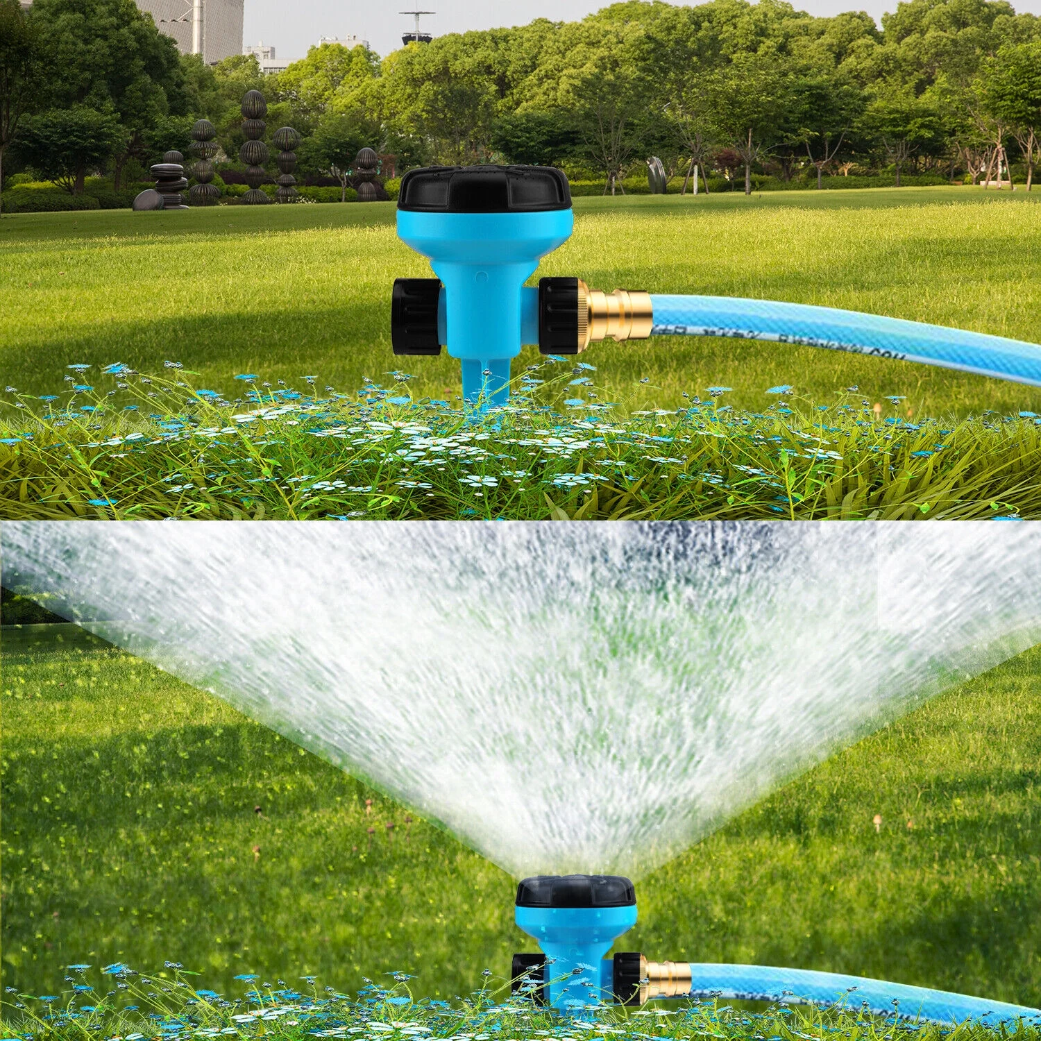 Garden Lawn Sprinkler 3Auto Spray Grass Watering Irrigation System Patio Yard