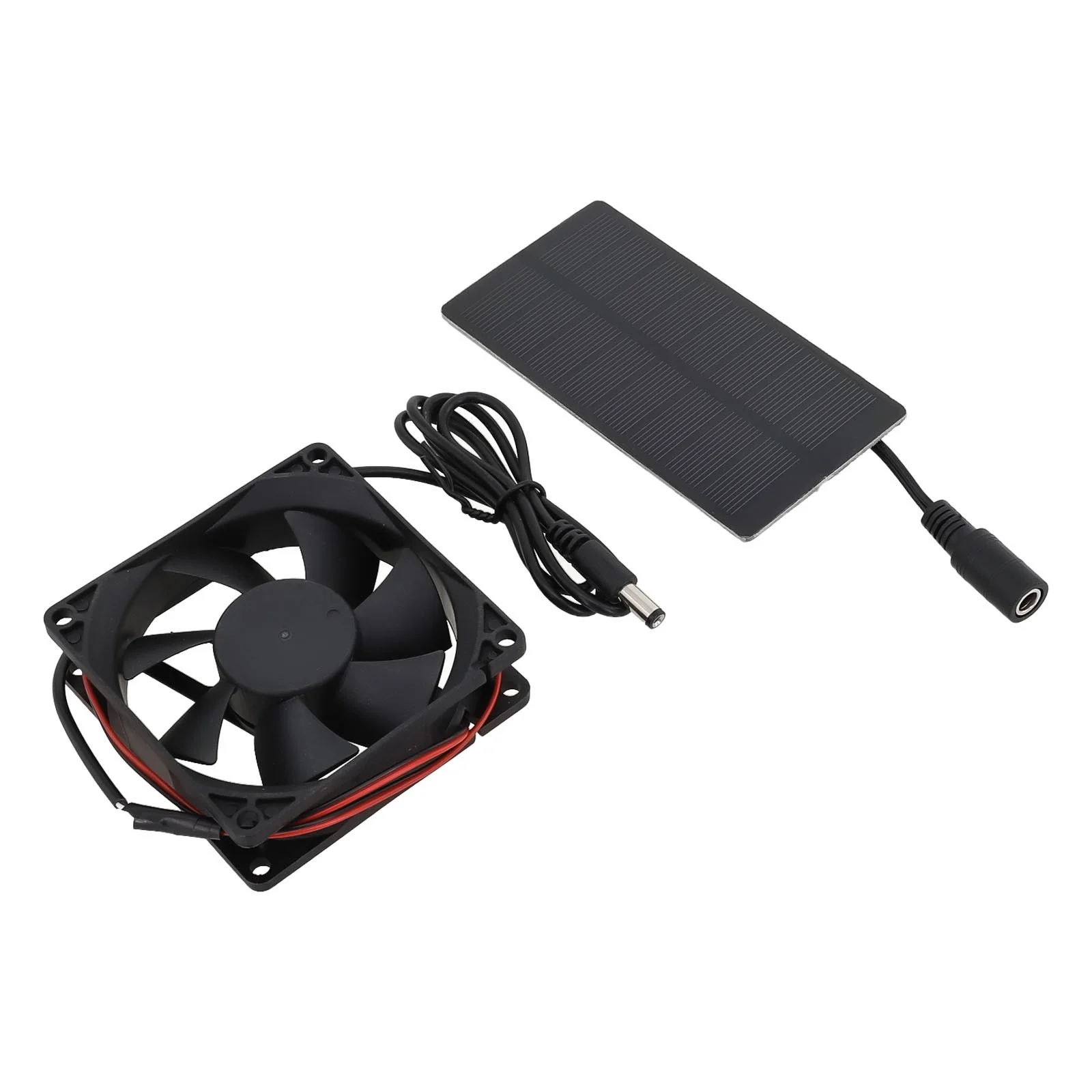 Solar Powered Fan Portable Mini Ventilator Greenhouse Pet Dog Chicken House Cool