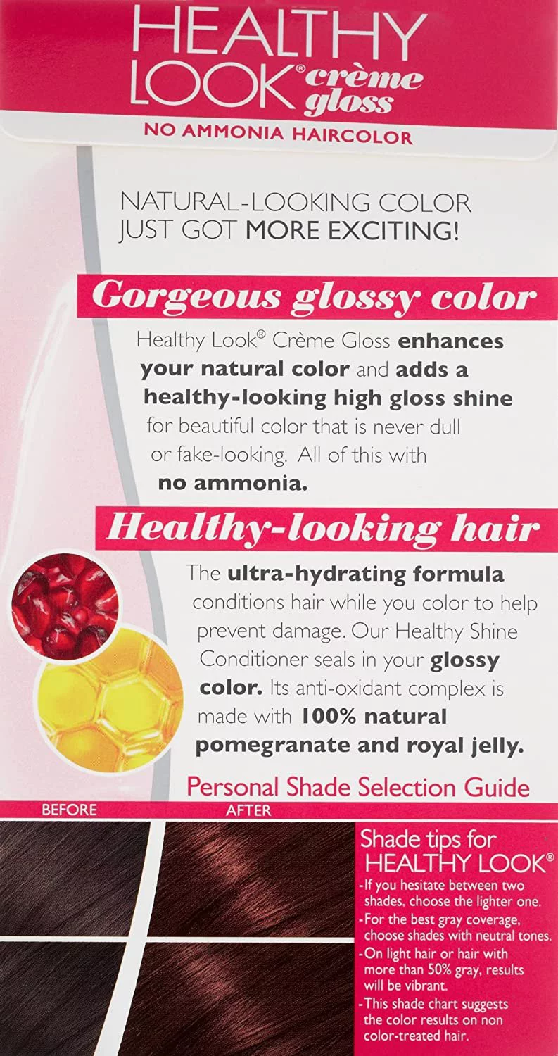 L'Oreal Healthy Look Creme Gloss Hair Color, 4RR Vibrant Dark Auburn, Sweet Cherry