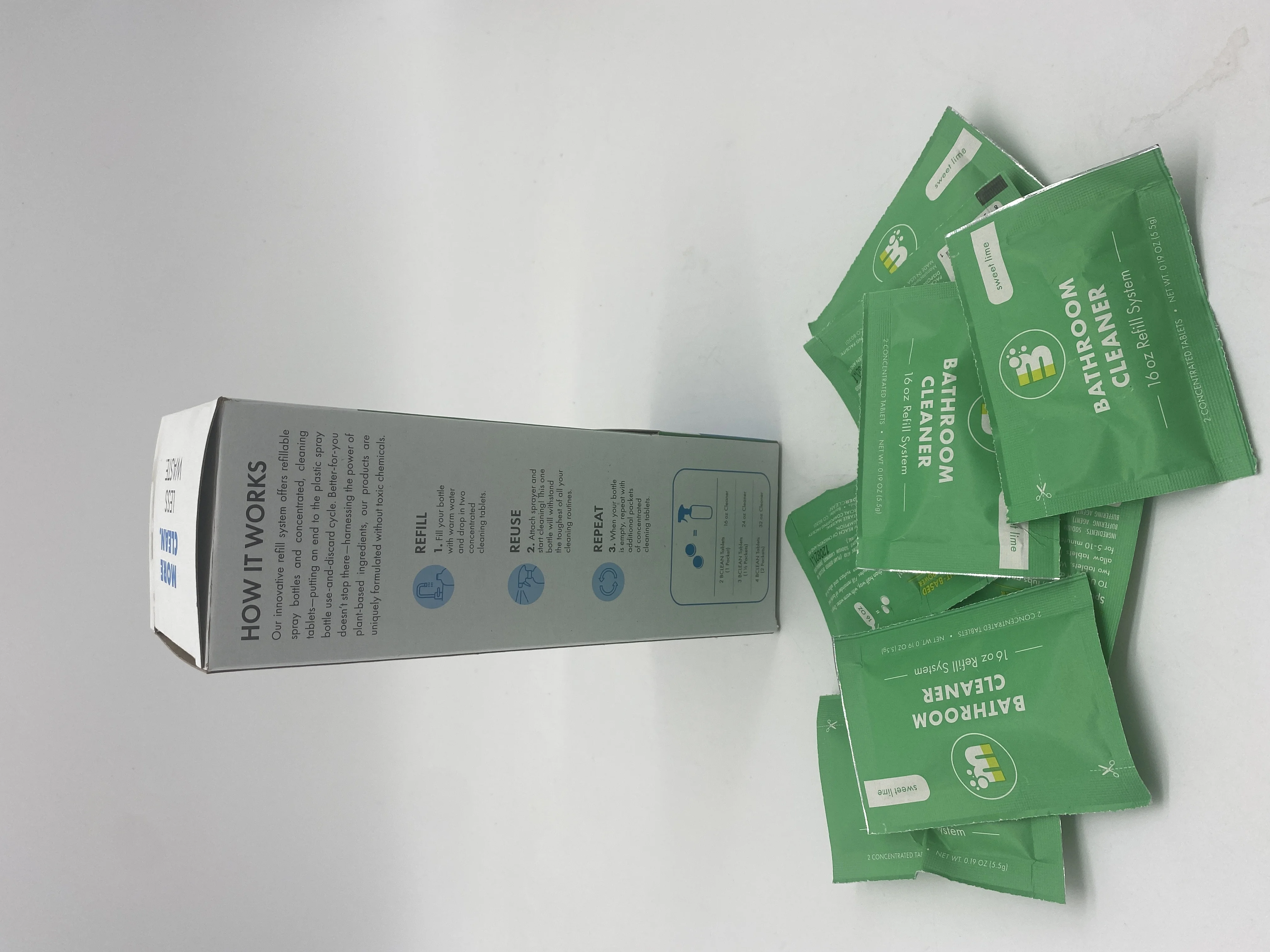 Boulder Bathroom Cleaner Refill - 16oz, Includes 30 Tablet Packets / Sweet Lime