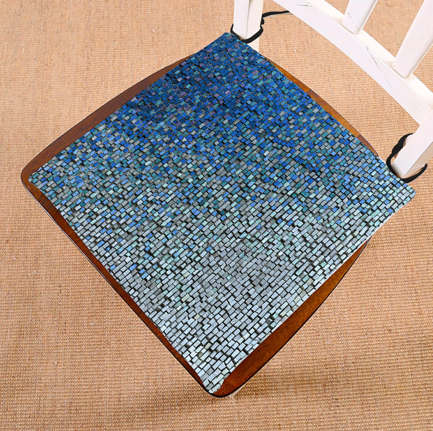 ABPHQTO Old Collapsing Ceramic Mosaic Building Venetian Mosaic Stones Chair Pad Seat Cushion Chair Cushion Floor Cushion Two Sides Printing 20x20 Inch