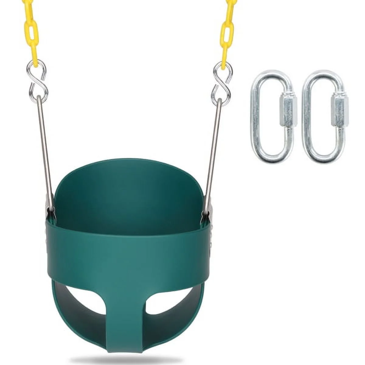 Bornmio Swing Set Stuff Highback Full Bucket Swing Green