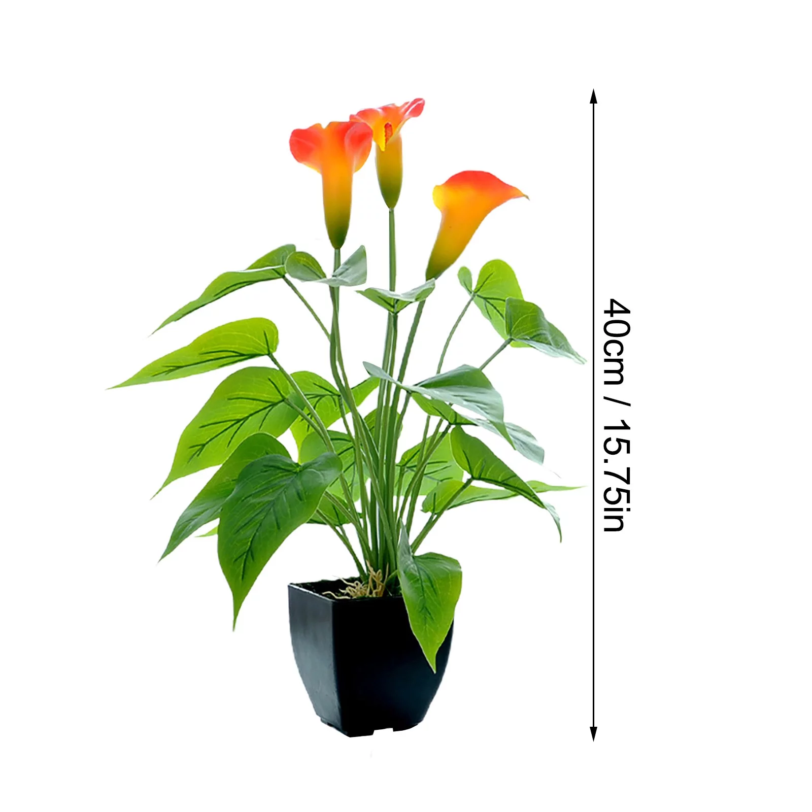 Artificial Flowers and Bonsai Flower Calla Lily Orange Suitable For Any Scene