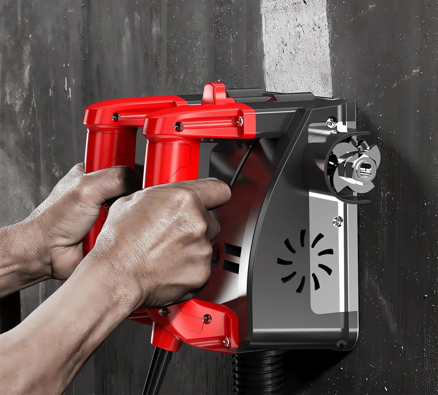 Electric Wall Planer Putty Concrete Wall Renovation Shovel Gray Machine Cutting Depth 1-4mm