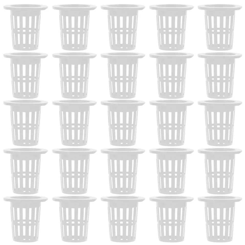 Planting Blue Garden Basket Pots for Plants Hydroponic Flowerpot Cups Plastic Baskets Net White