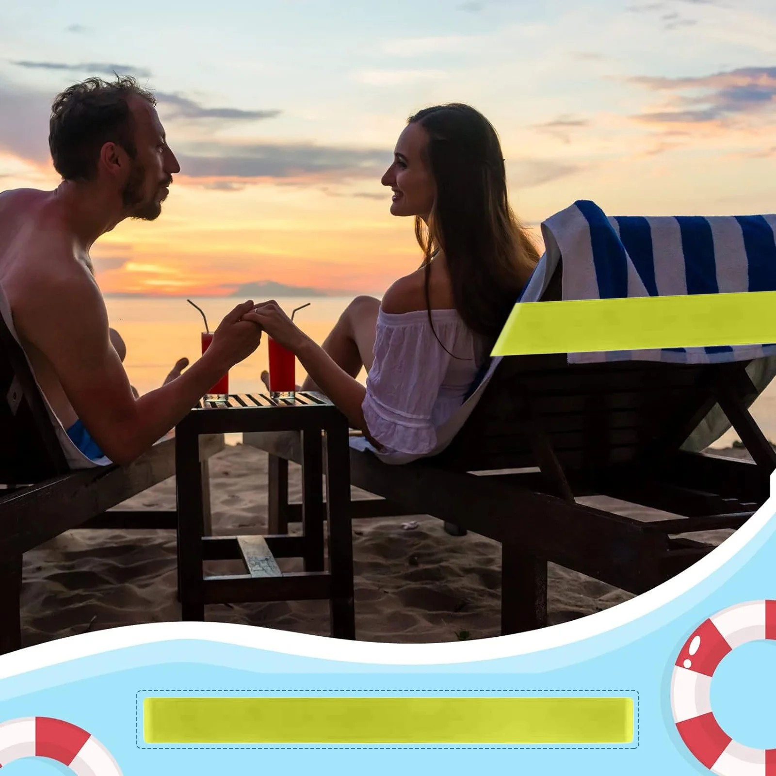 BOLUOYI Graduation Cards Elastic Beach Chair Towel Straps Secure Binding Bands for Sand Days At The Shore Beach & Pool & Cruise Chairs Stretch Silicone Beach Towel Clips Towel Bands