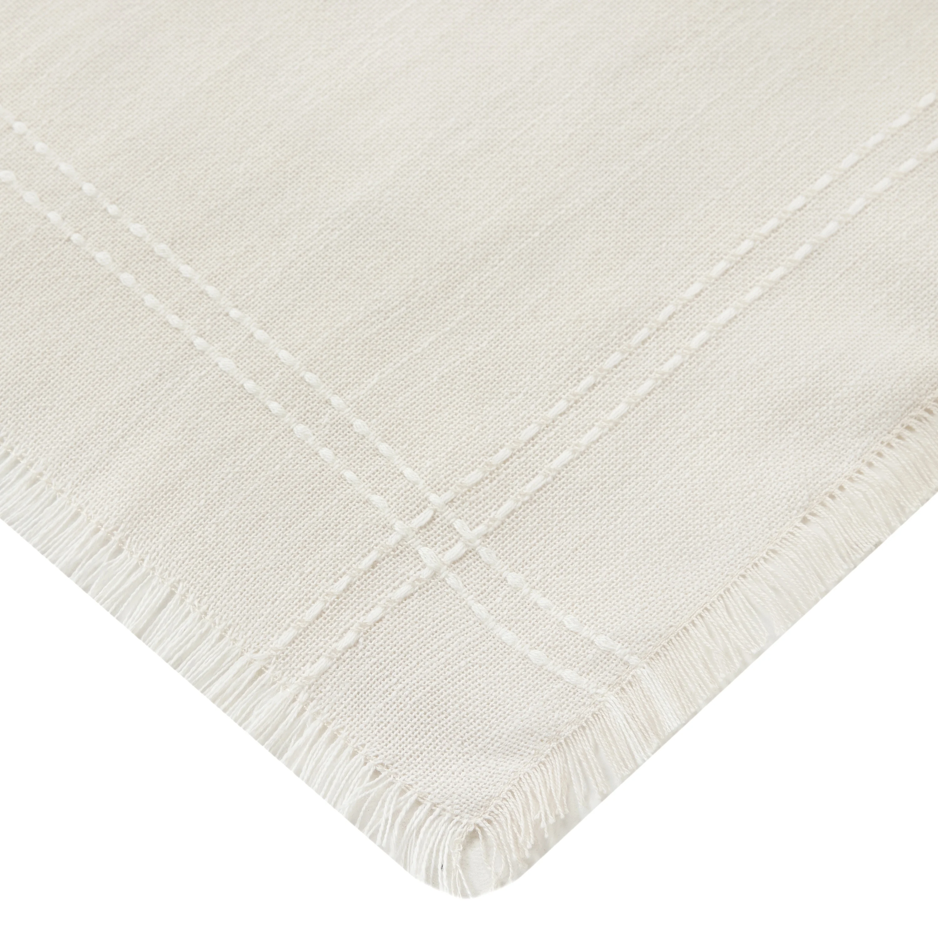Better Homes & Gardens BG FRINGE 4PK NP - 20 x 20 - Beige - 57% Polyester/43% Cotton