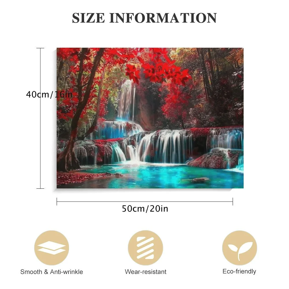 ARISTURING Waterfall Canvas Wall Art Modern Nature Wall Decor Landscape Decor Print Artwork Waterfall Paintings Poster Aesthetic Room Decor for Bathroom Living Room Bedroom