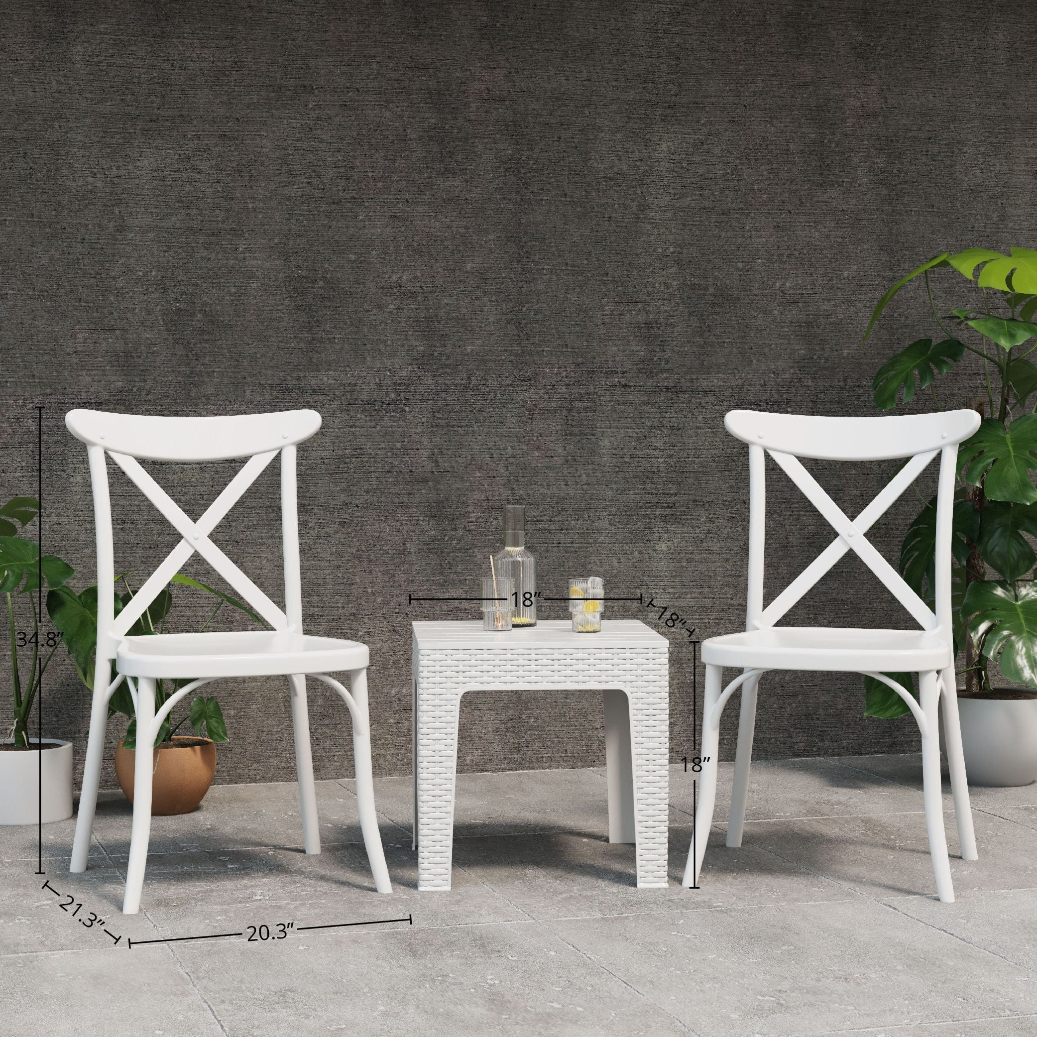 Xenia 3-Piece Bistro Set