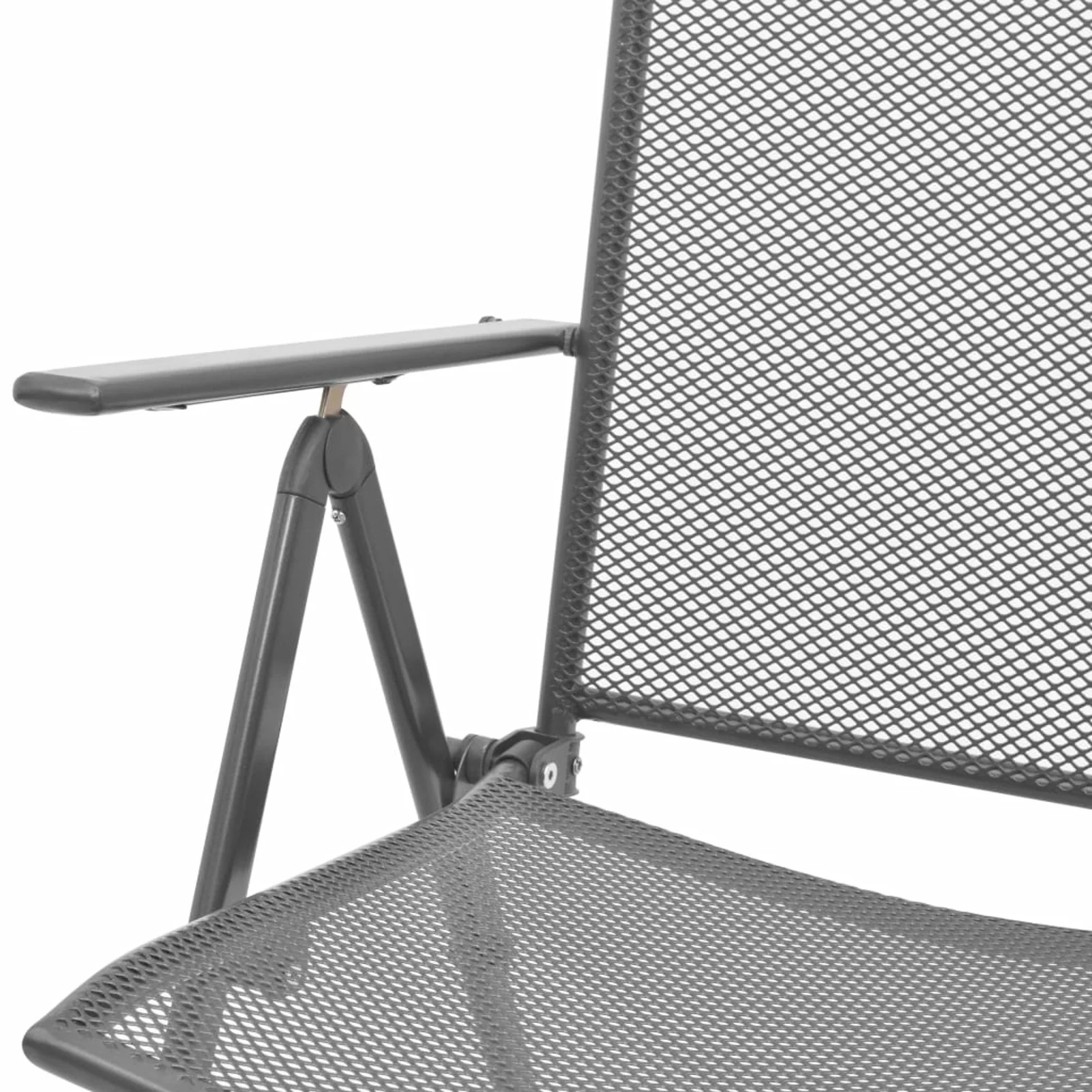 Suzicca Stackable Patio Chairs 2 pcs Steel Gray