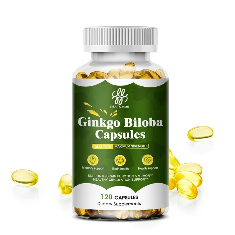 MM iMatchme Ginkgo Biloba Max Strength 500mg | Supports Brain Function & Memory Support | 120 Vegetarian Capsules