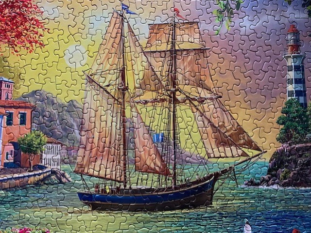 Springbok's 1000 Piece Jigsaw Puzzle Oceanside Sunset - Made in USA