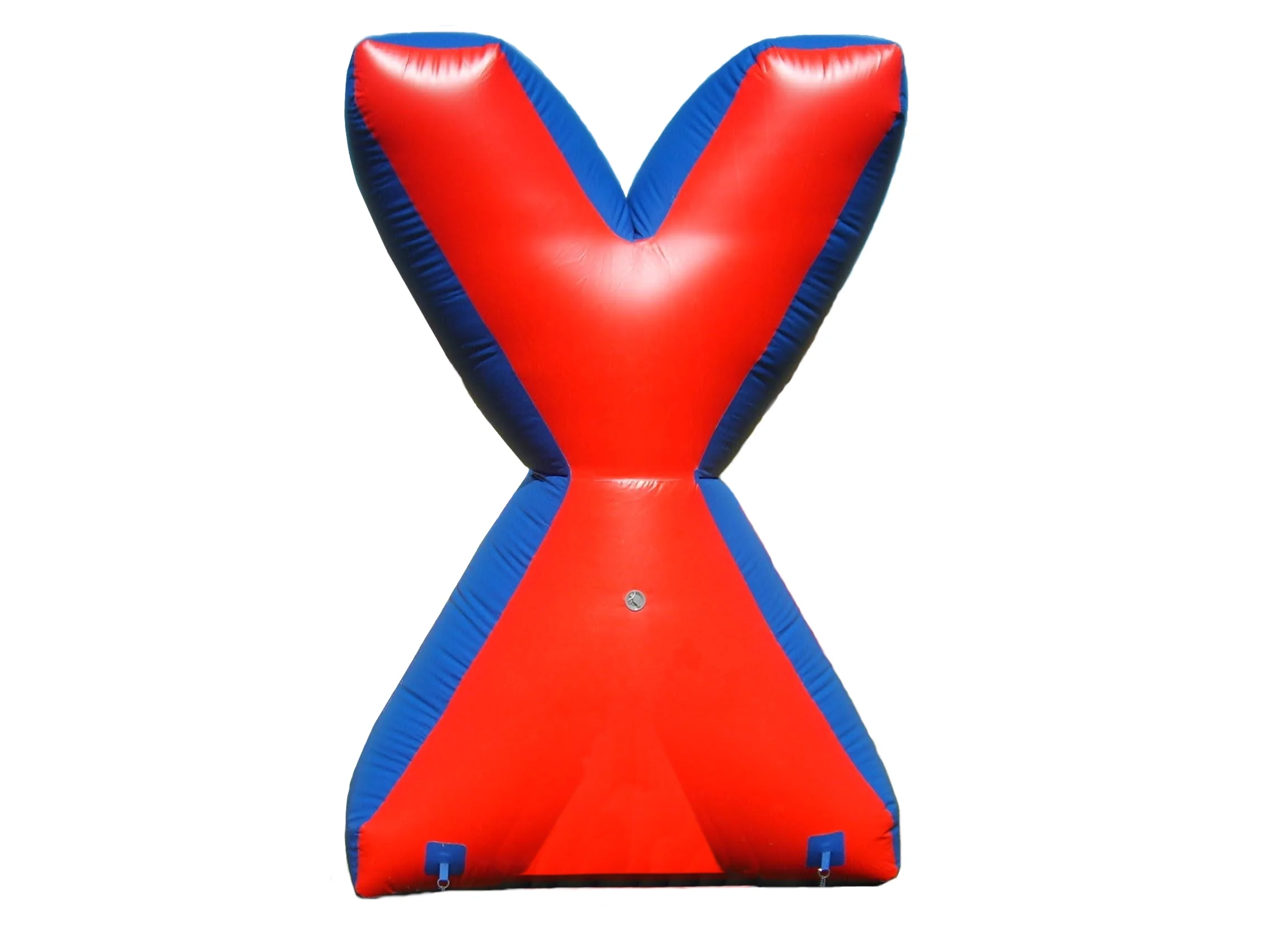 Sportogo Inflatable Air Bunker X for Paintball, Airsoft, Archery, Laser Tag, 1 Piece, 6 Foot Tall, Red & Blue
