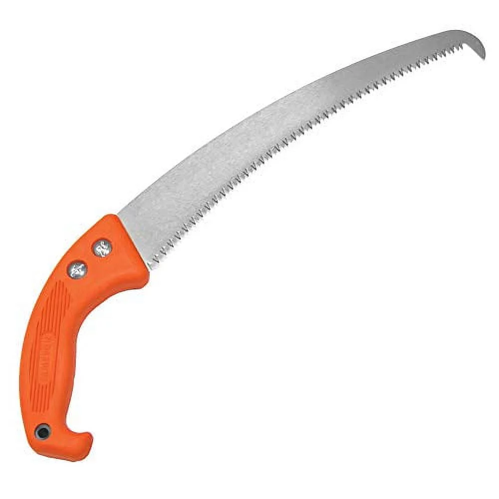 HS-TE-HO Pruning Hand Saw With Orange Handle And Hook Blade, Inch