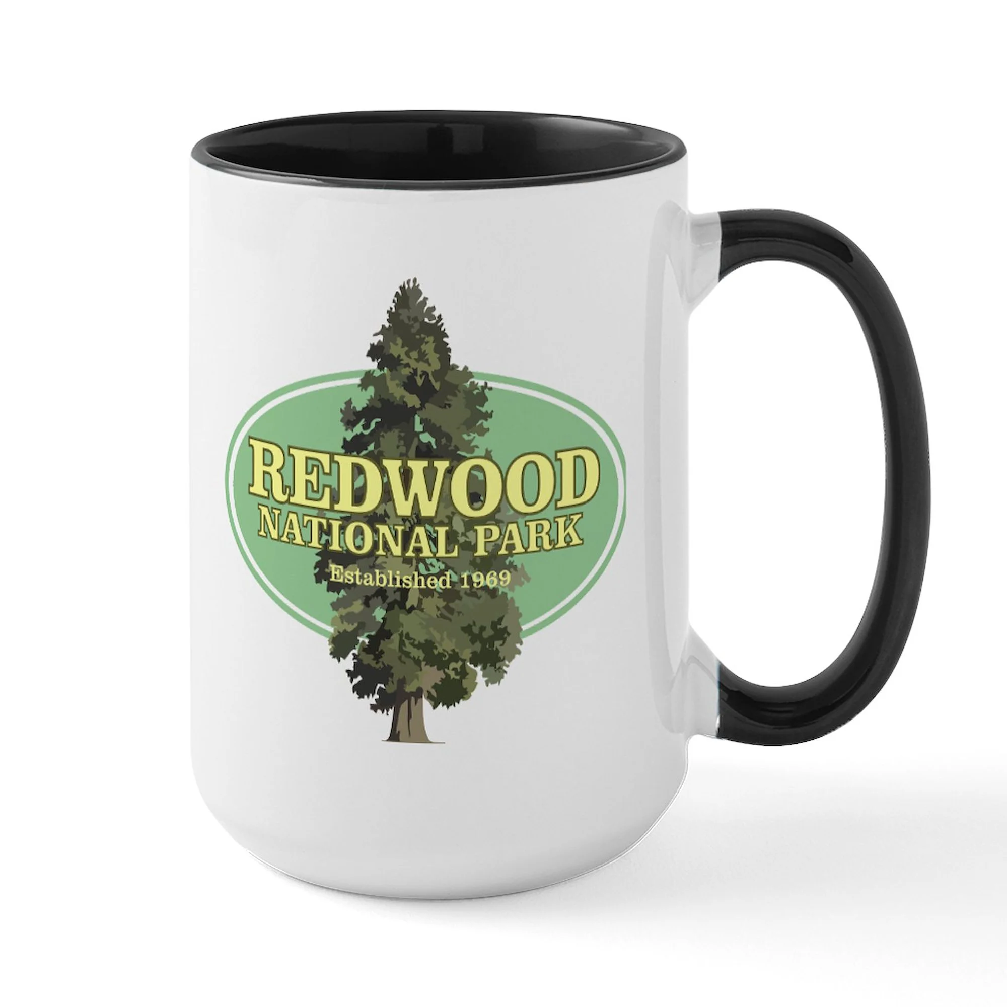 CafePress - Redwood National Park Mugs - 15 oz Ceramic Large White Nolvety Mug