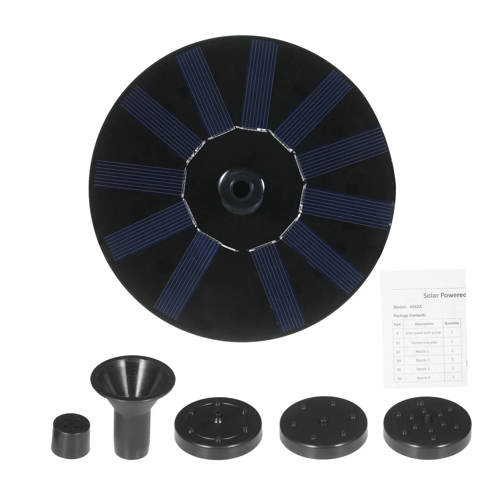 Fountain Pump,4 Nozzles Bath Pump With 4 Bath Fish Pump Solar Powered Water Pump With Pond Decoration Solar Pump Nozzles Bath Fish Ombx Pump Eryue Solar