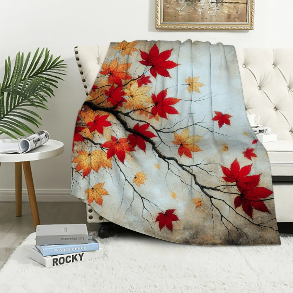 EastSmooth Chinese Style Blanket Soft Cherry Blossoms Plum Blossom Art Blackets Microfiber Fleece 40Inch X 50Inch