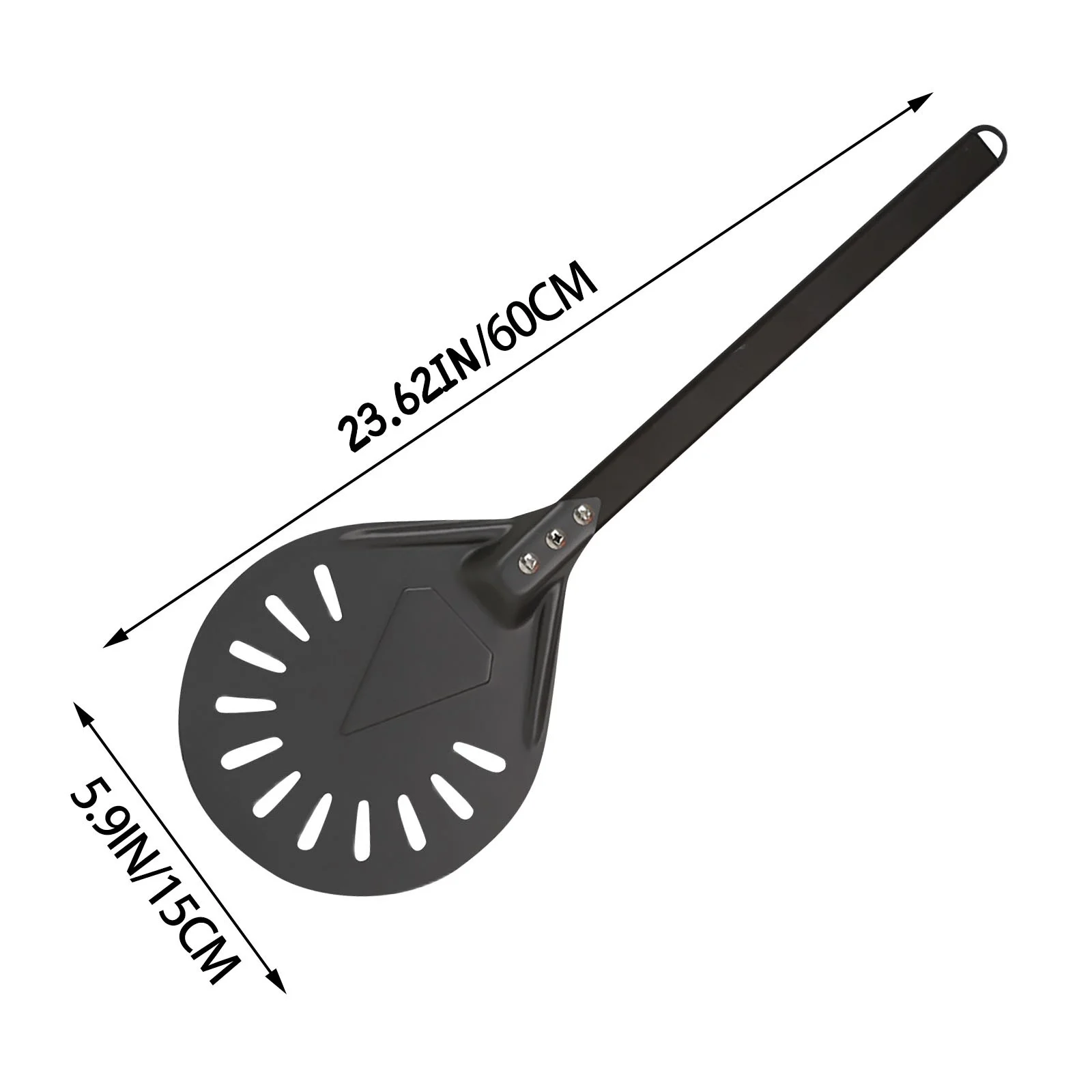 7-inch Black Household Pizza Shovel Punching Anode Hard Film Hole Oven Flip Transfer Shovel