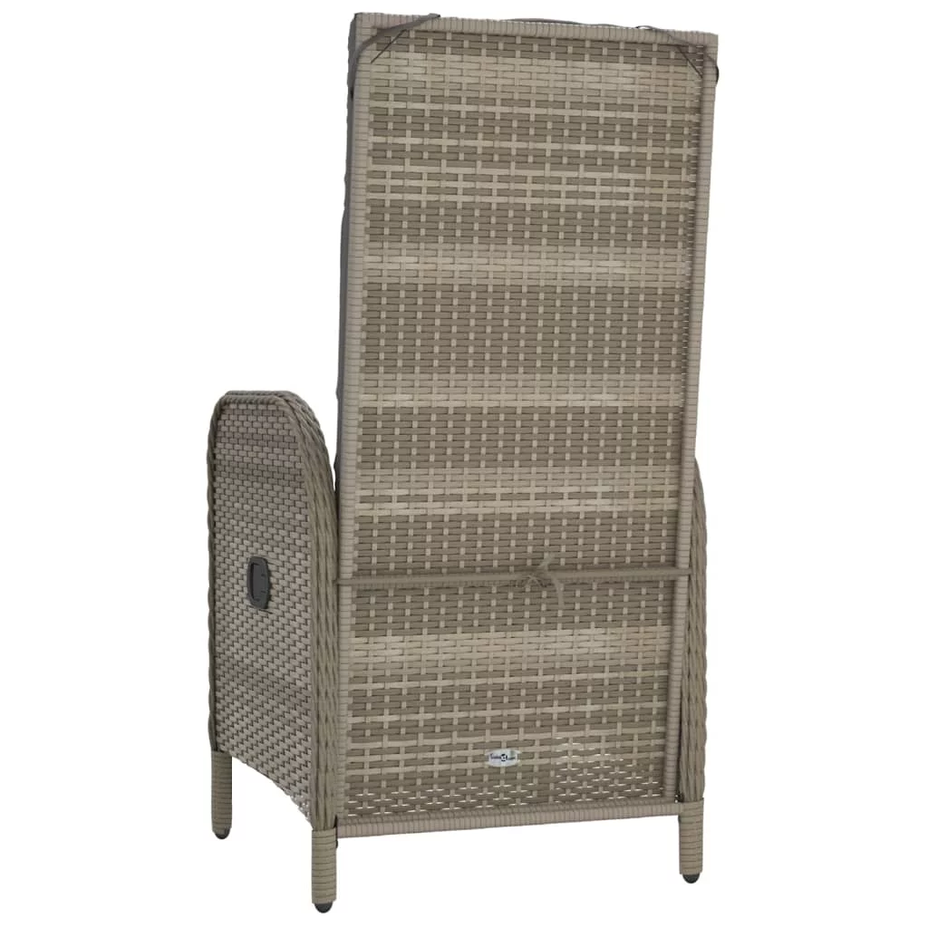 Aibecy Patio Chairs 2 pcs Poly Rattan Gray