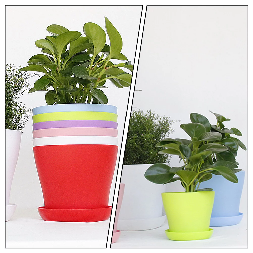 Guichaokj 25pcs Succulent Plant Pot Saucer Round Tray Plastic Flower Pot Plate Holder