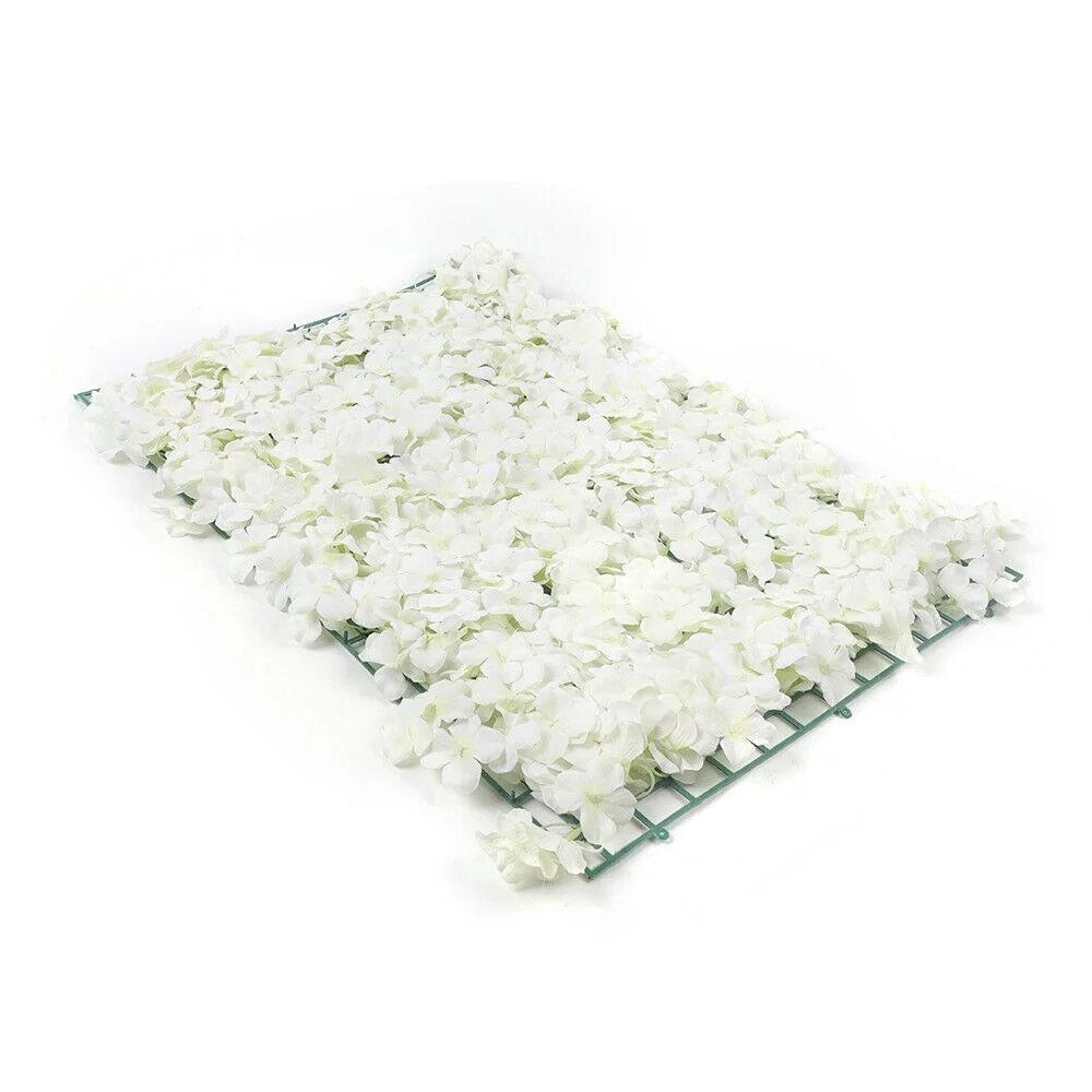 10Pcs Artificial Fake Flower Hydrangea Wall Panel Banquet Wedding Backdrop Wall