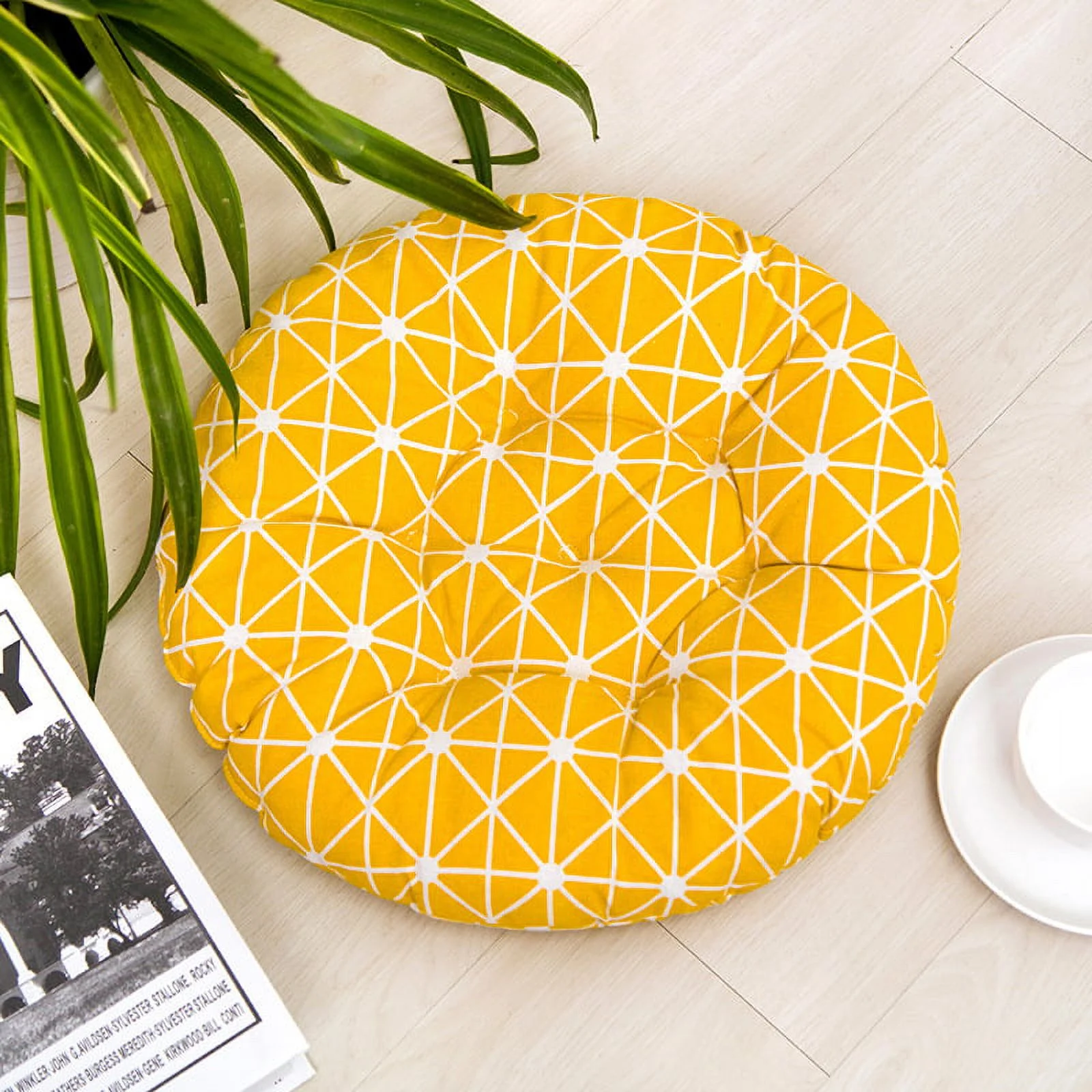 NAMZI Seat Cushion Garden Patio Home Kitchen Office Thicken Comfy Seat Cushion, Yellow 18