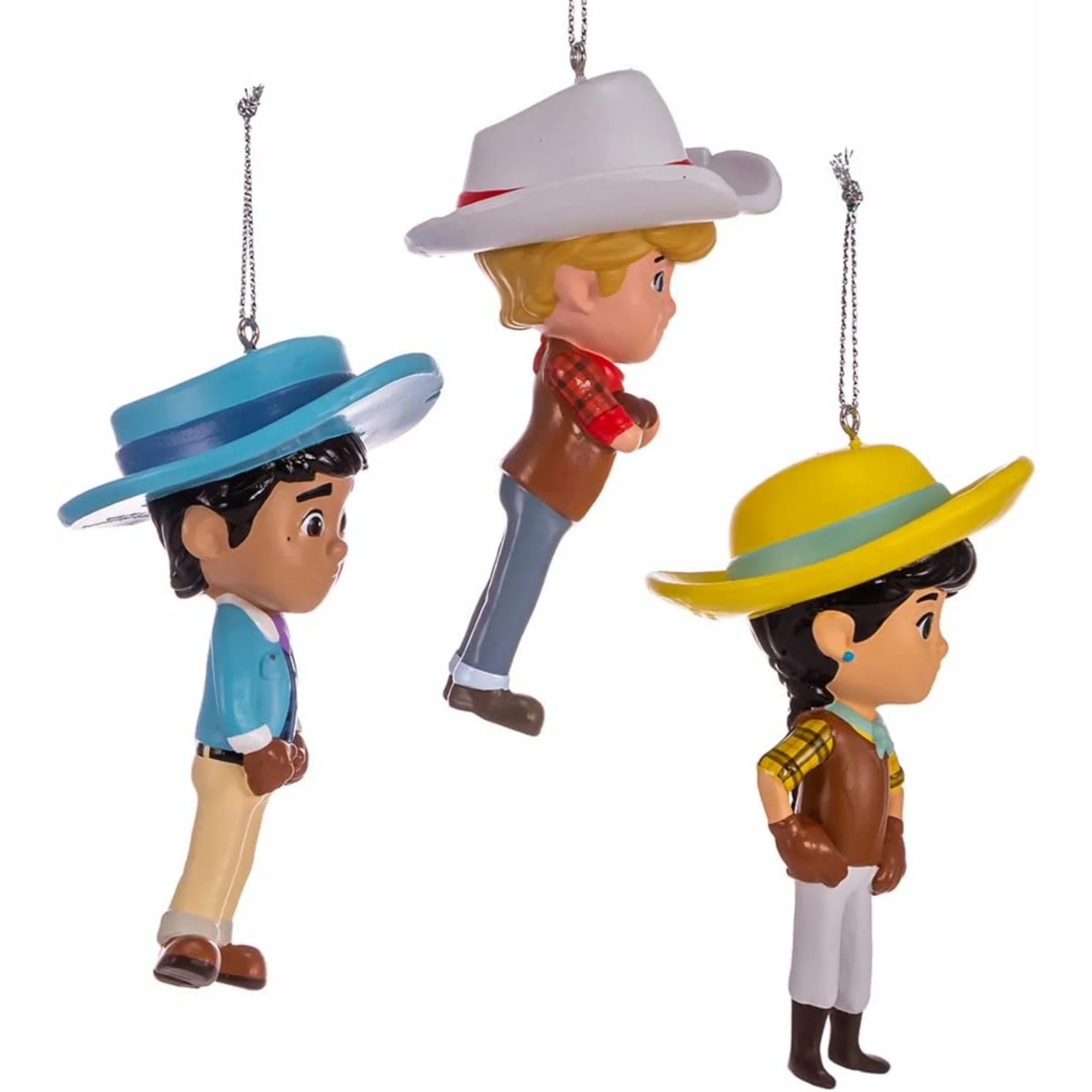 Kurt Alder Dino Ranch Kids Blow Mold Ornament Set, 3 Piece Set, 4