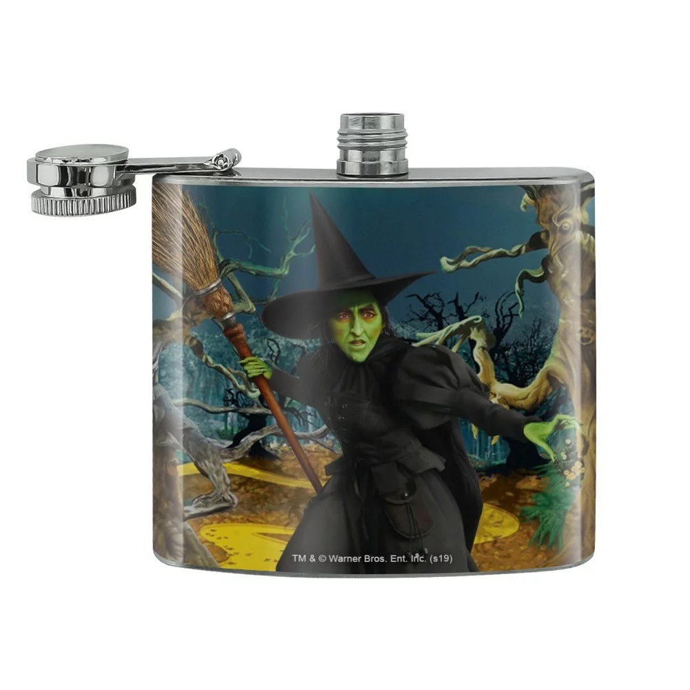 Wizard of Oz Wicked Witch Character Stainless Steel 5oz Hip Drink Kidney Flask