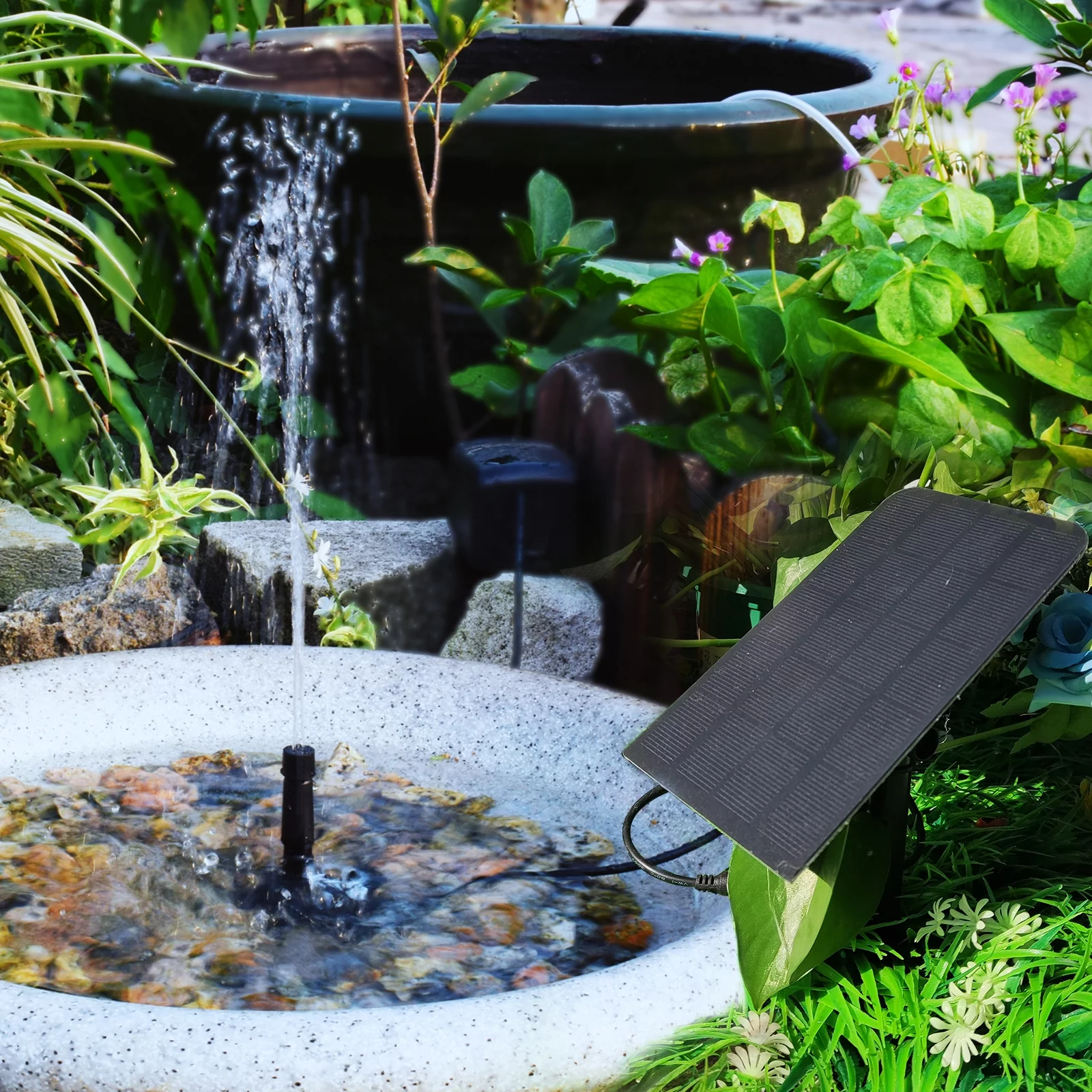 fountain,Pump Fish Fish Pool Nozzles Diy Submersible Pump With With 4 Nozzles Diy Pump Wall-mounted Pump Wall-mounted Pump Fish With With 4 Water Pump Solar Pump With 4 Nozzles