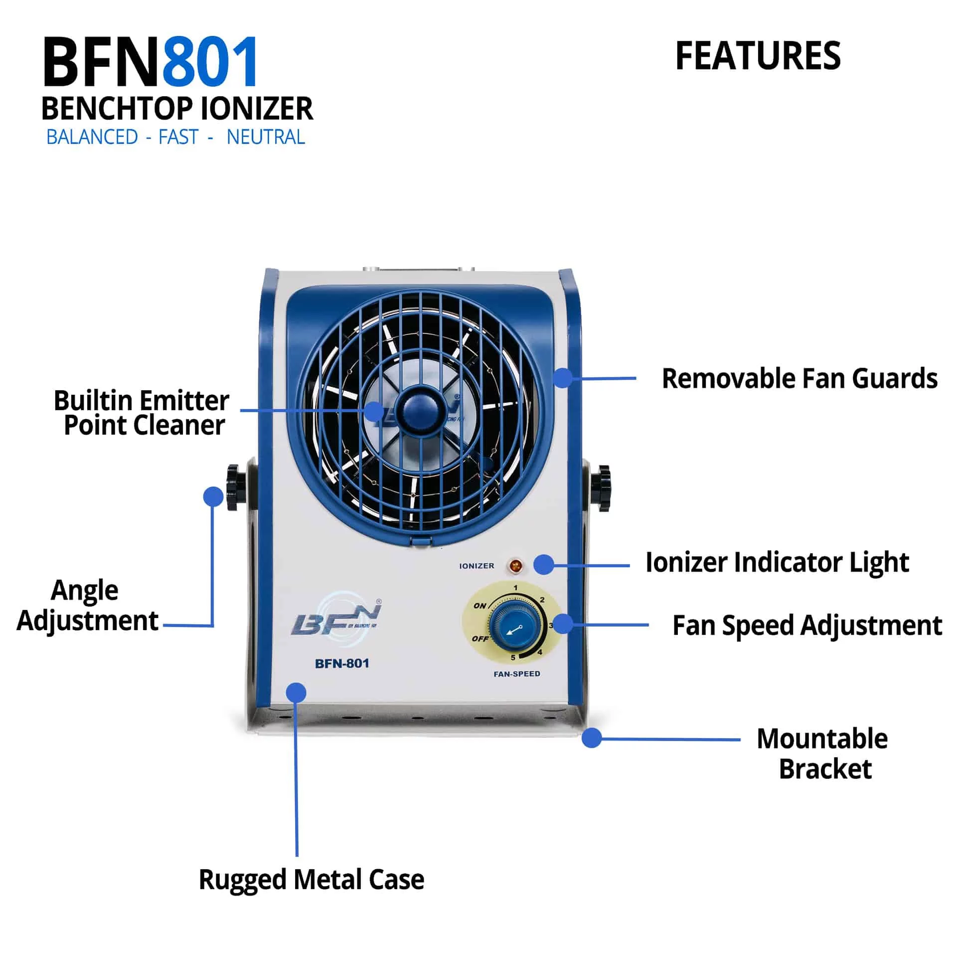 BFN801 Benchtop Ionizing Blower