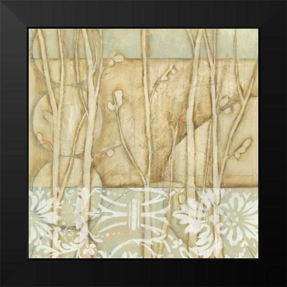 Goldberger, Jennifer 12x12 Black Modern Framed Museum Art Print Titled - Small Willow and Lace IV