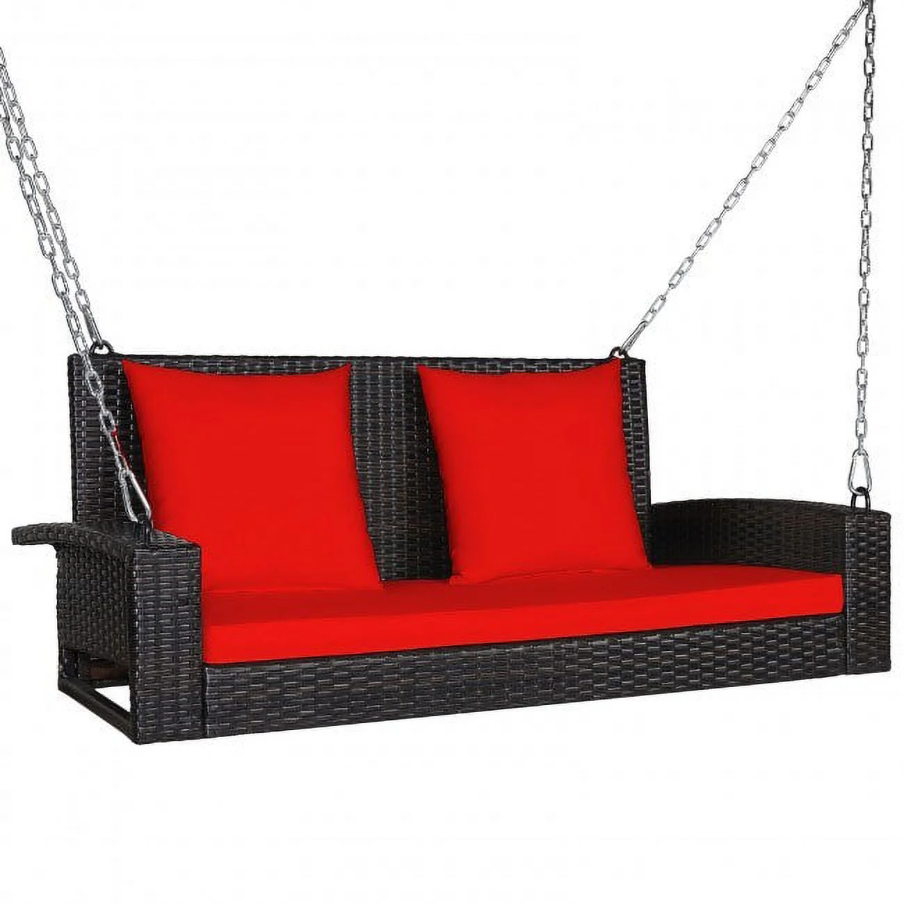 2-Person Rattan Porch Swing - 28.5 - Relax outdoors in style with our durable swing!
