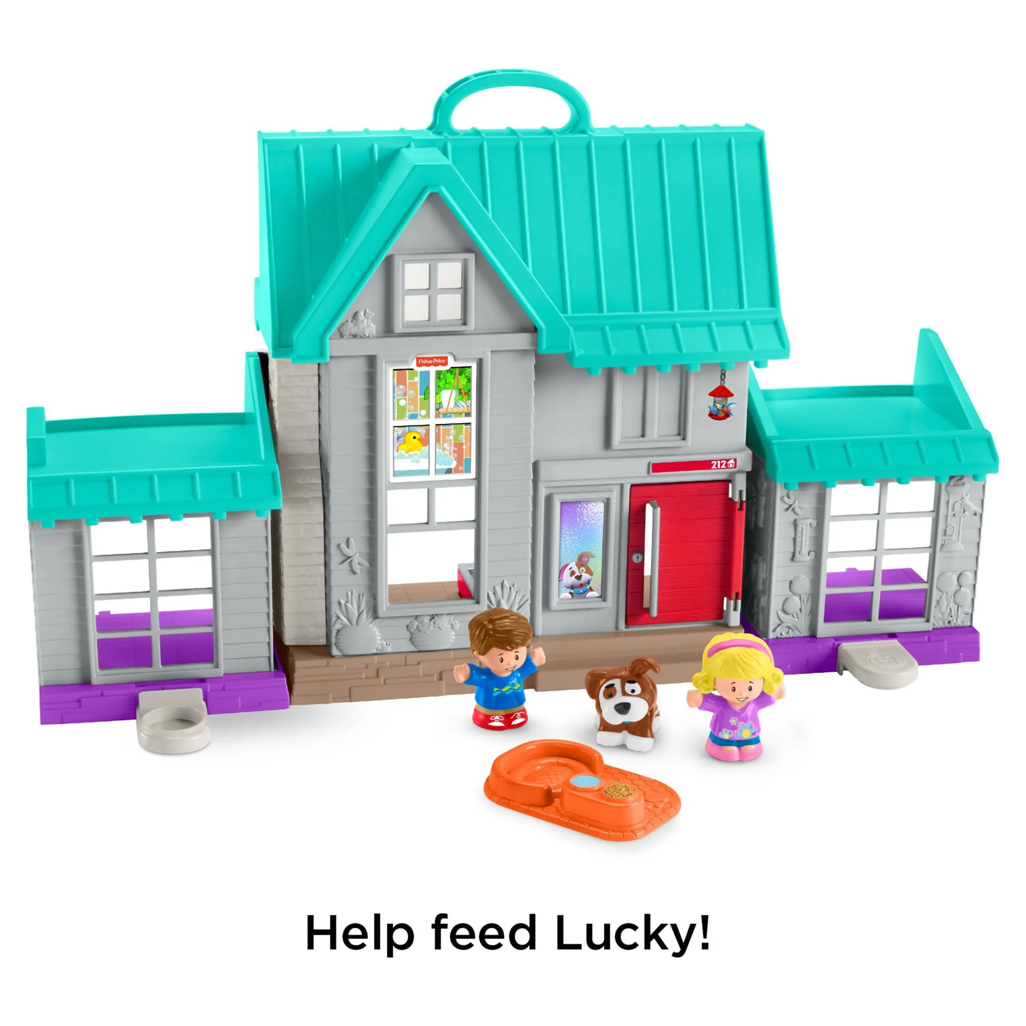 Fisher-Price Little People Toddler Playhouse, Big Helpers Home Electronic Playset, 7 Play Pieces