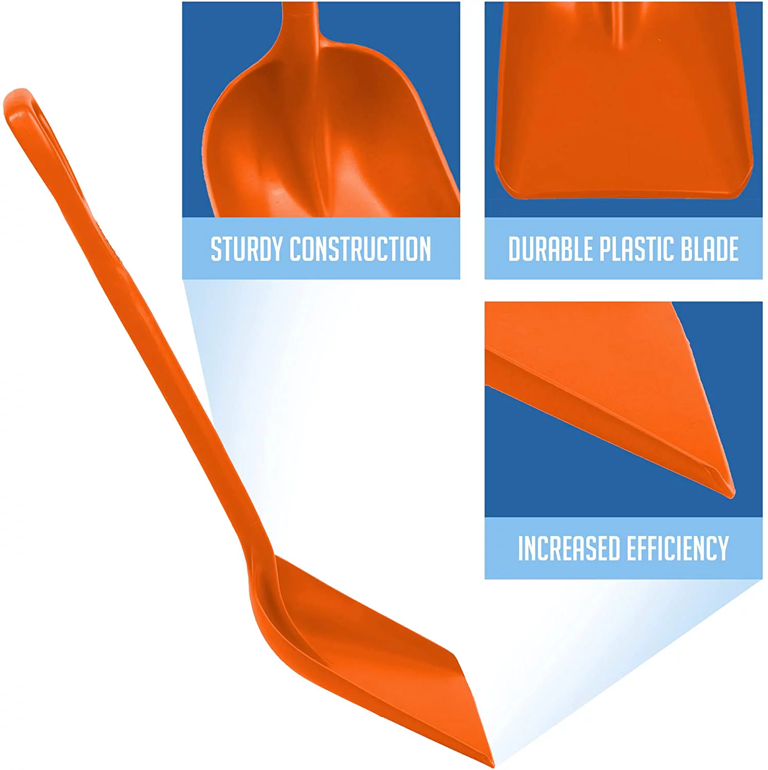 Remco Hygienic Shovel,37.5 in L,D Handle 69817