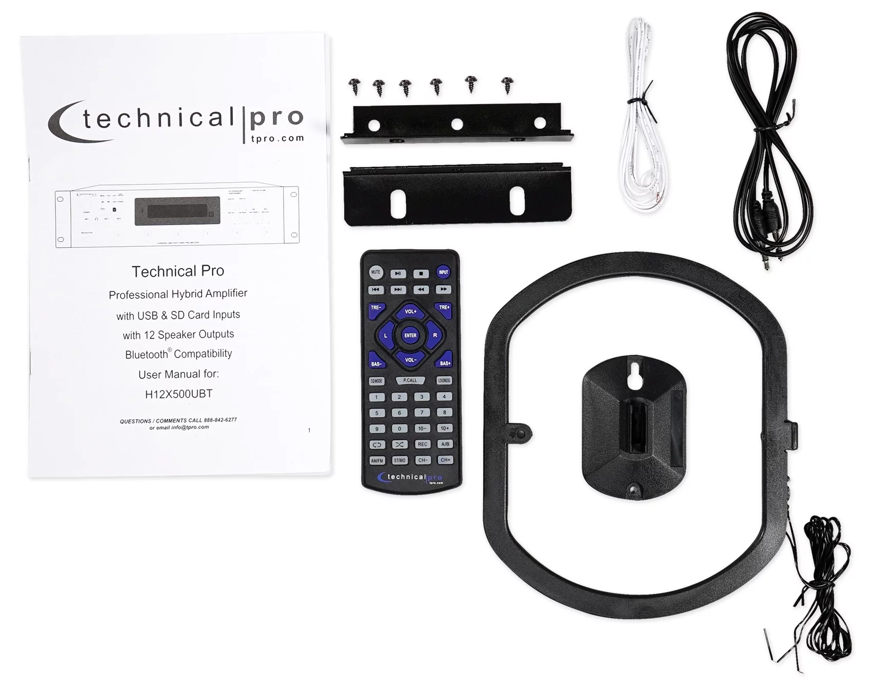 Technical Pro 6000w 6) Zone, Home Theater Bluetooth Receiver +12) 6.5