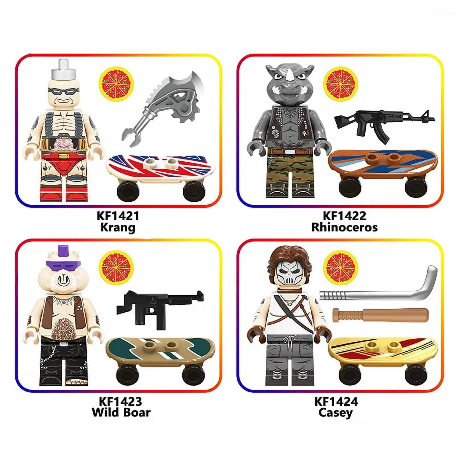 Teenage Mutant Ninja Turtles Mutant Mayhem Building Block Figure x 4 Sets C