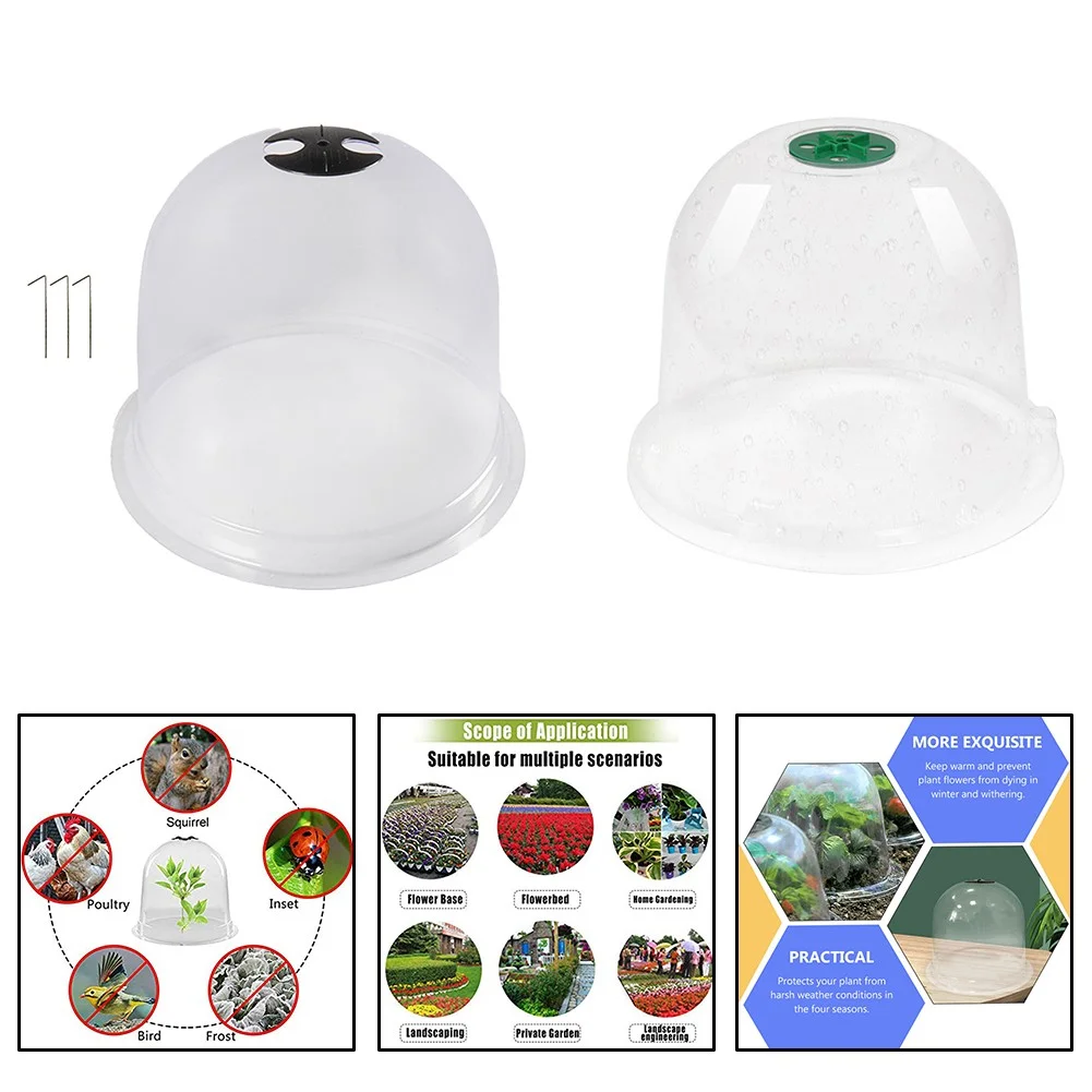 1 Pcs Plant Protection Cover Mini Greenhouse Dome Plant Clock Cover Outdoor Garden