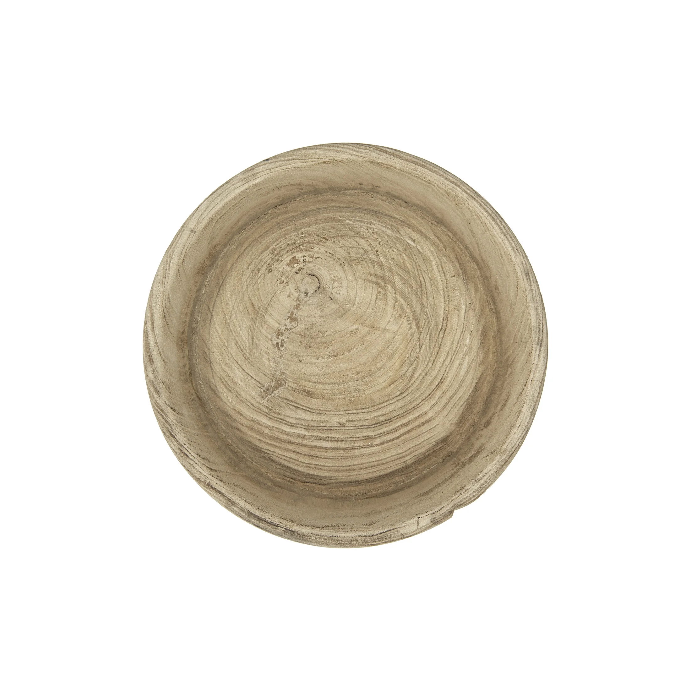 Creative Co-Op Medium Round Paulownia Wood Planter, Natural