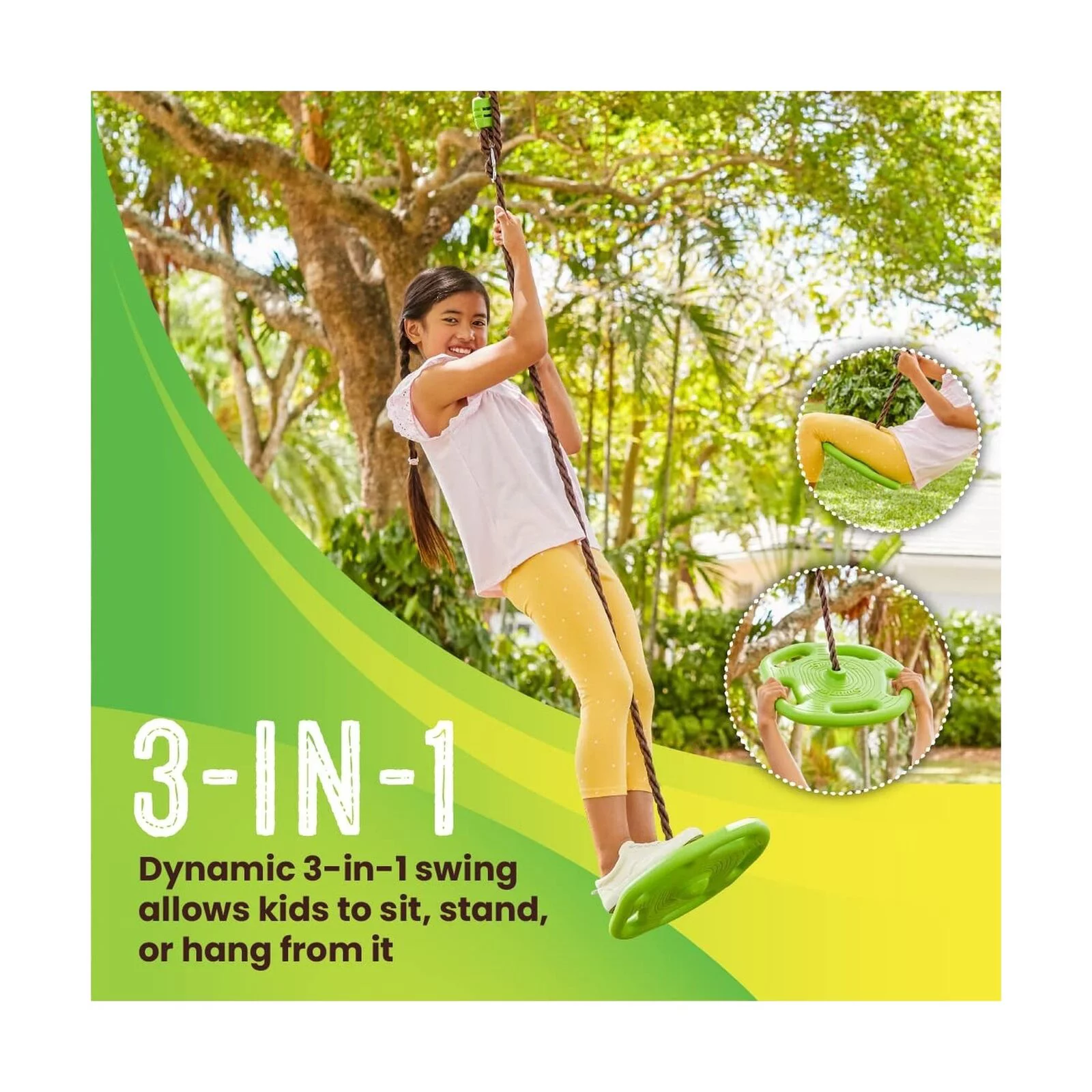 Swurfer Disc Tree Swing - Swing Sets for Backyard, Outdoor Swing Playset