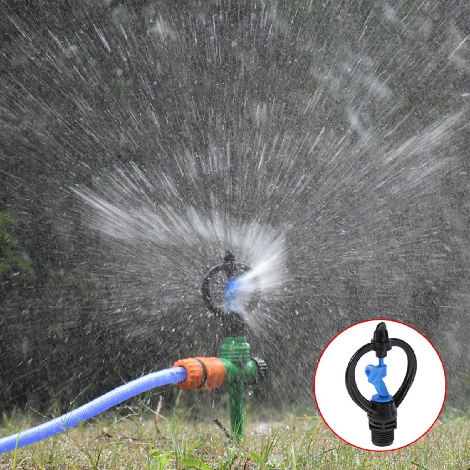 Rotate water sprinkler Lawn Irrigation 360 Degree Automatic Nozzle Garden_ XEJWA