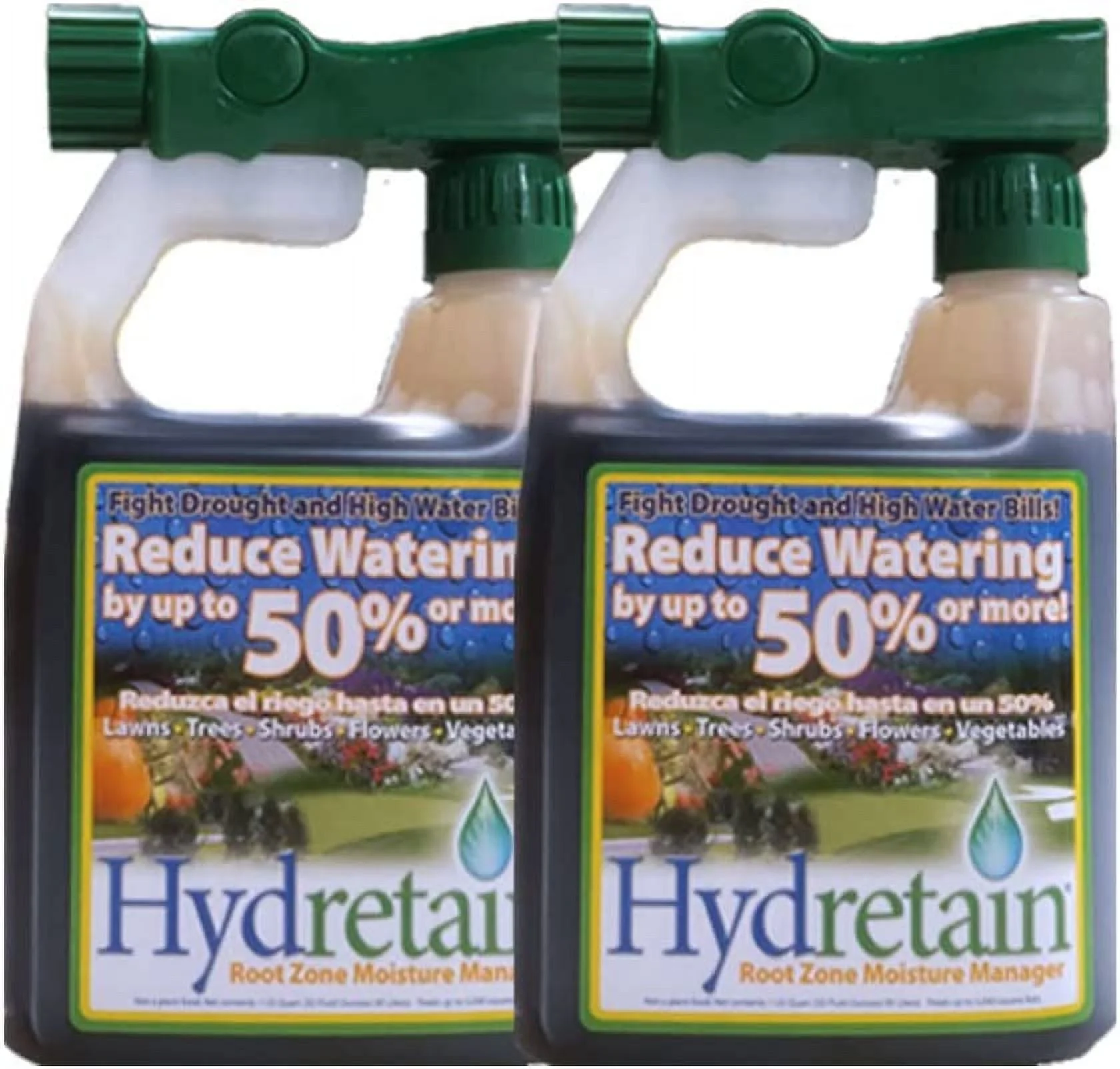Hydretain Root Zone Moisture Manager 2 Quarts with HoseEnd Sprayer