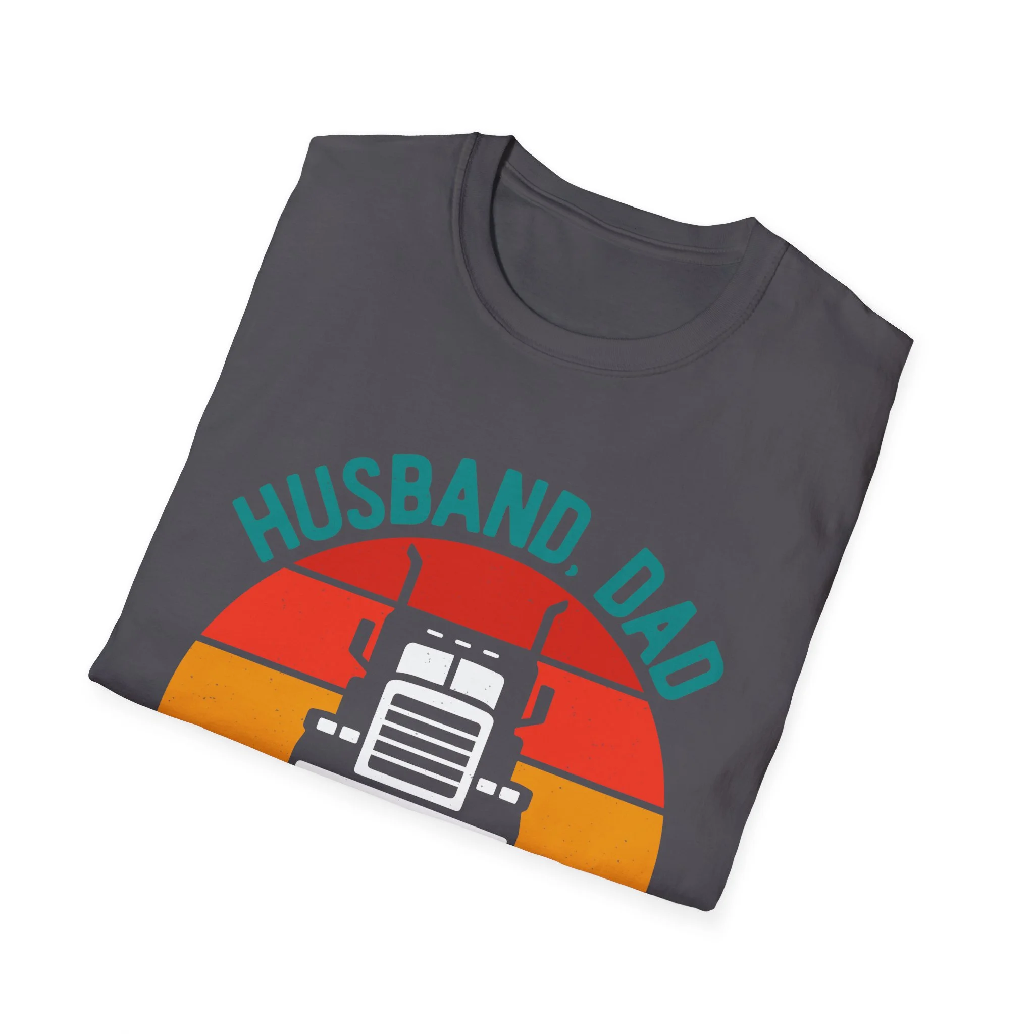 Gildan Men's Soft Style T-Shirt: Husband, Dad, Trucker Legend