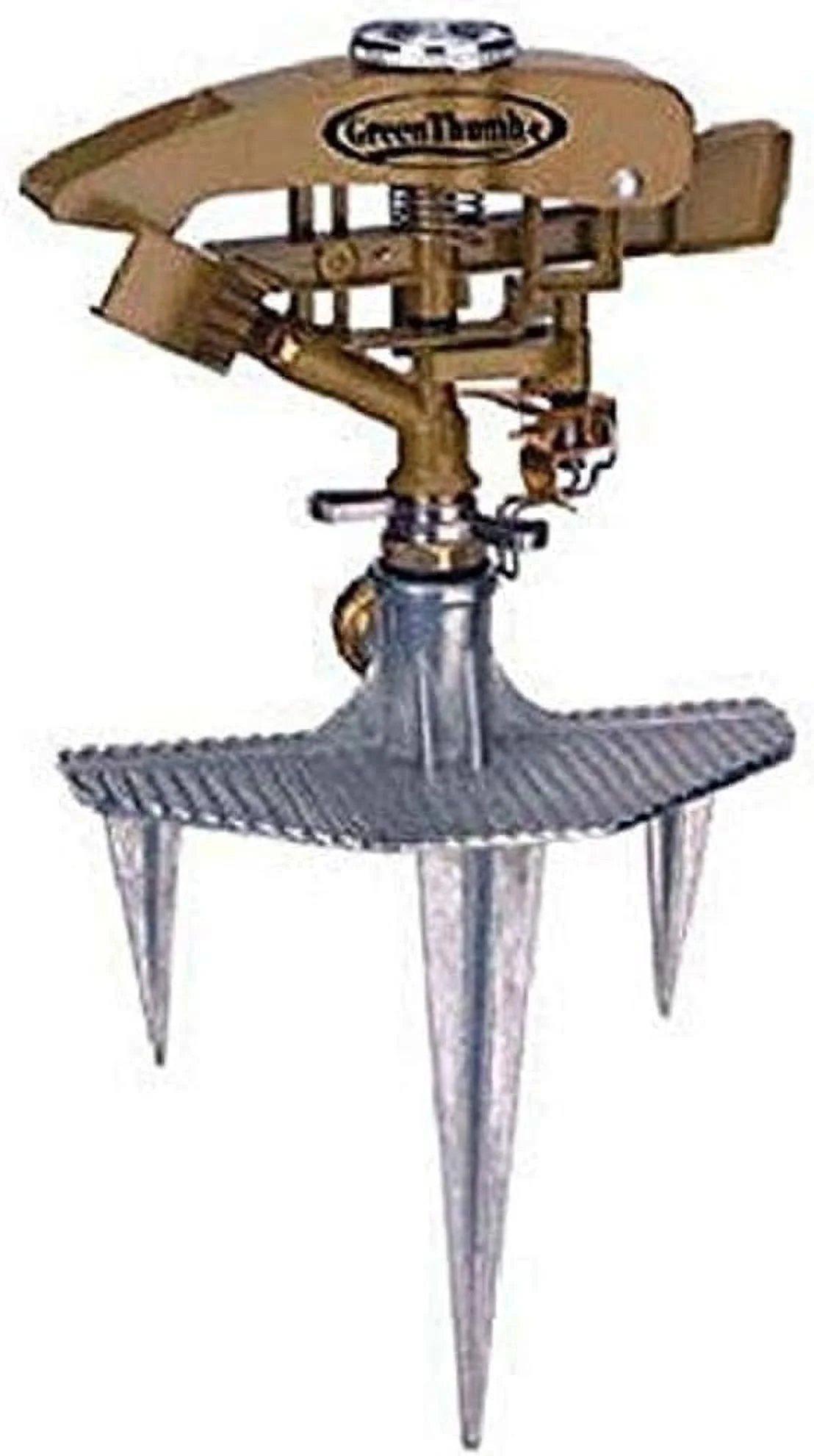 Green Thumb 8,500 Sq Ft 106 Ft Diameter Coverage Solid Metal Sprinkler With Extra Large Water Jet, Trip Levers With Reversing Full Circle Setting