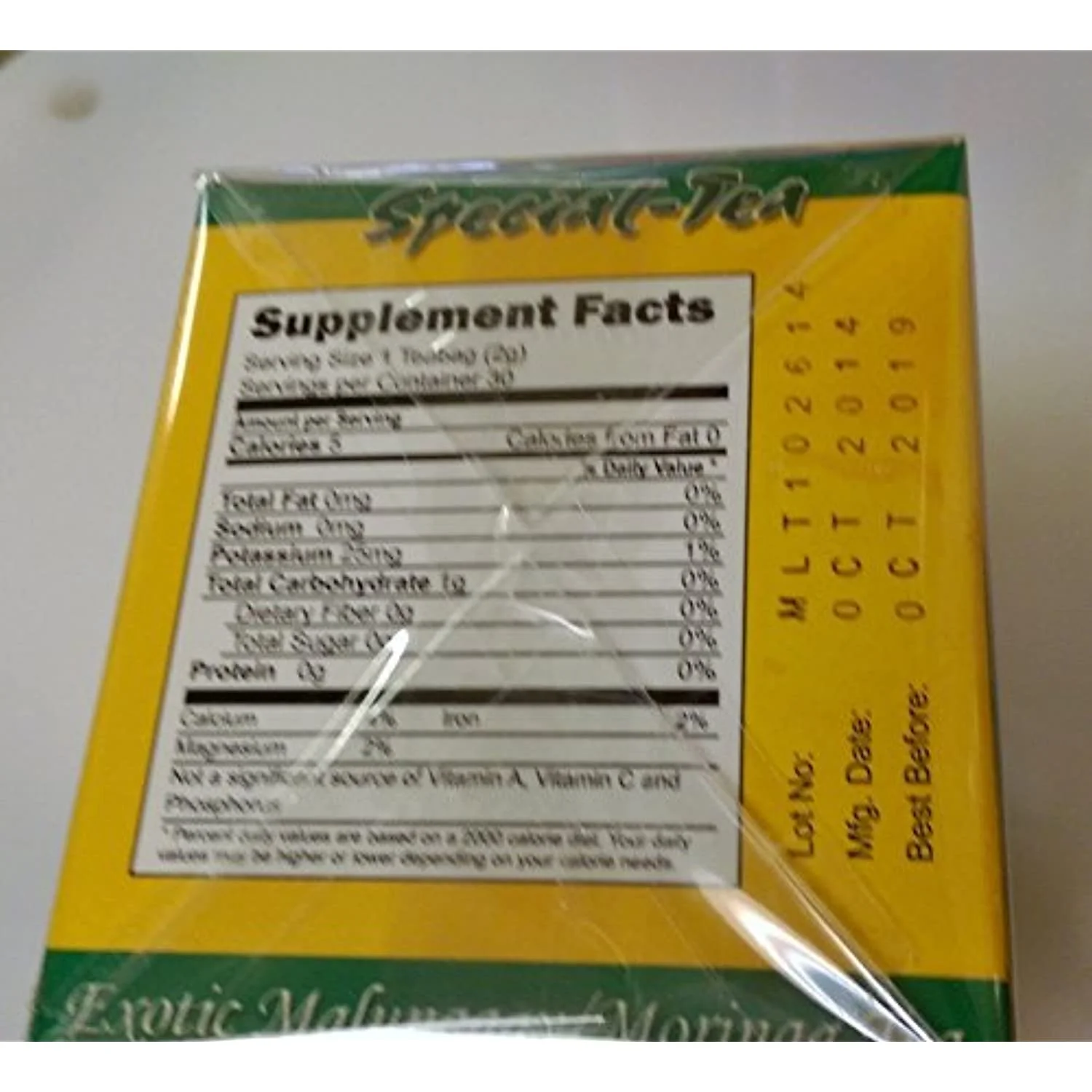 Special - Tea Exotic Malunggay Moringa Tea Pack Of Two Boxes 30 Tea Bags In A Box Net Wt. 60G