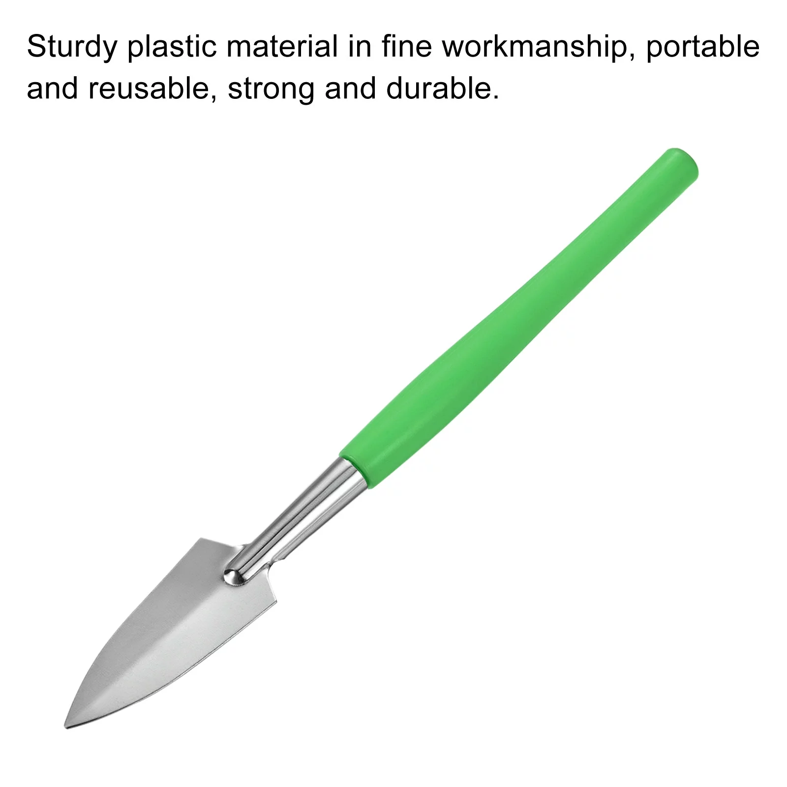 Uxcell Gardening Tools Iron Spade Rake Transplanting Digging Kits, Green 3 Pack