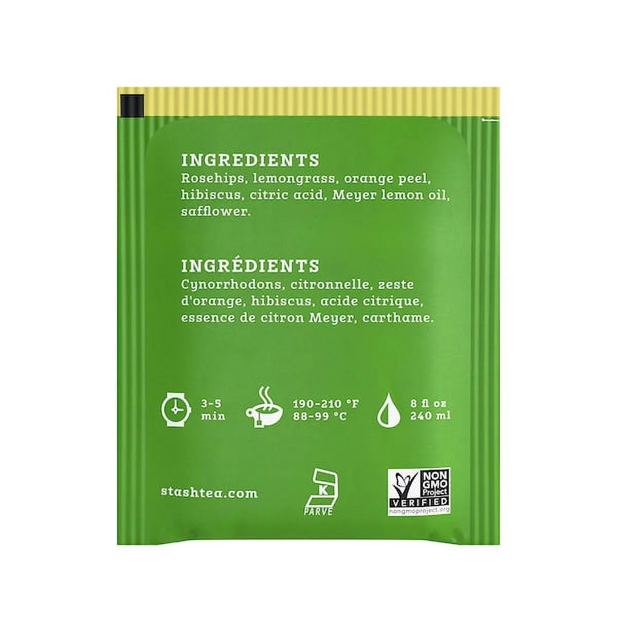 Stash Tea Meyer Lemon Herbal Tea Bags, 20 Count