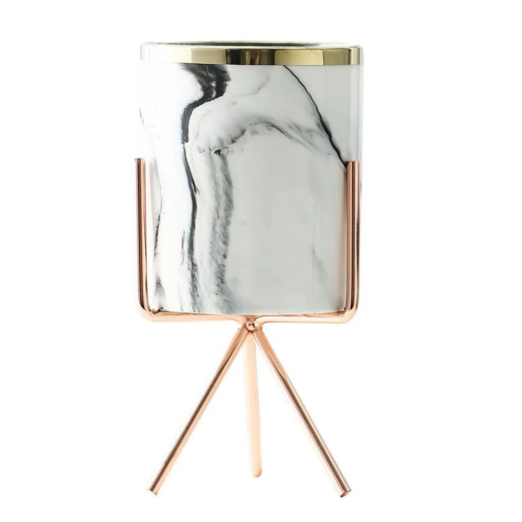 Glaze Pot with Shelf, 8cm Diameter Round , Rose , Large