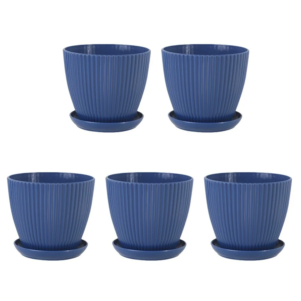 Minimalist Design 6-Inch Plastic Flower Pots - Ideal for Indoor and Outdoor Use